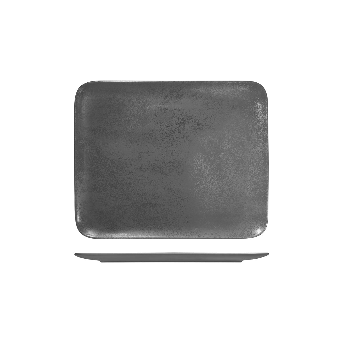 Rectangular Coupe Plate- Shale, 330x270mm, Karbon from Rak Porcelain. Textured, made out of Porcelain and sold in boxes of 6. Hospitality quality at wholesale price with The Flying Fork!