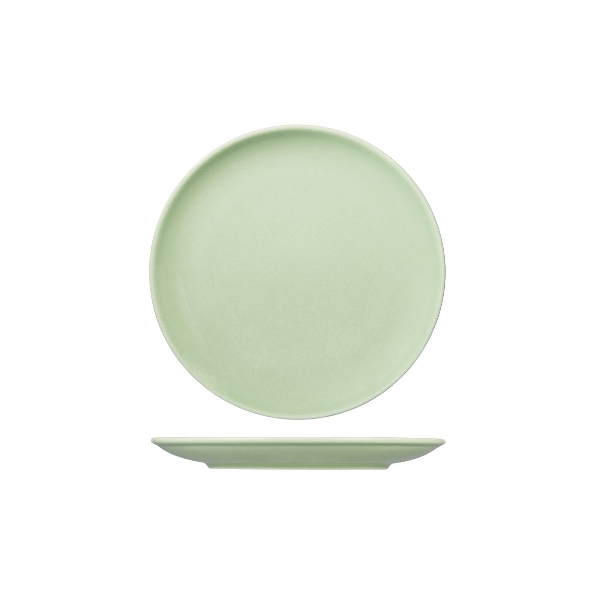 Round Coupe Plate - Green, 210Mm, Vintage from Rak Porcelain. made out of Porcelain and sold in boxes of 12. Hospitality quality at wholesale price with The Flying Fork!
