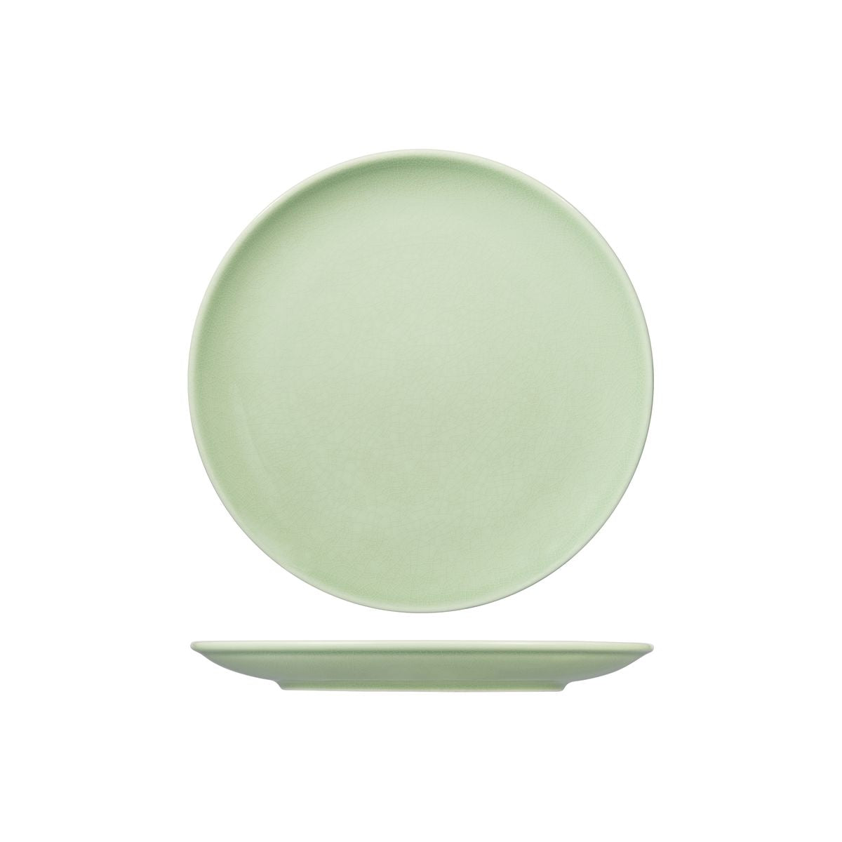 Round Coupe Plate - Green, 240Mm, Vintage from Rak Porcelain. made out of Porcelain and sold in boxes of 12. Hospitality quality at wholesale price with The Flying Fork!