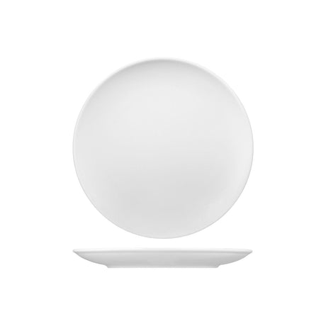 Round Coupe Plate - White, 240Mm, Vintage from Rak Porcelain. made out of Porcelain and sold in boxes of 12. Hospitality quality at wholesale price with The Flying Fork!