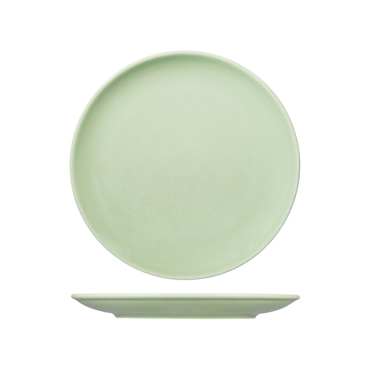 Round Coupe Plate - Green, 270Mm, Vintage from Rak Porcelain. made out of Porcelain and sold in boxes of 12. Hospitality quality at wholesale price with The Flying Fork!