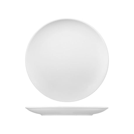 Round Coupe Plate - White, 270Mm, Vintage from Rak Porcelain. made out of Porcelain and sold in boxes of 12. Hospitality quality at wholesale price with The Flying Fork!
