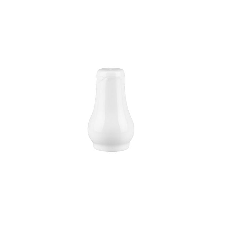 Small White Salt Shaker on a white background