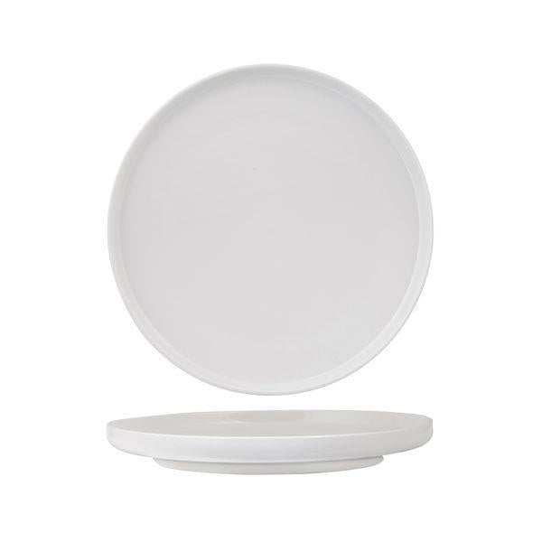 Marble coloured plate on white background