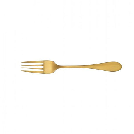 Table Fork - Soho Gold from tablekraft. made out of Stainless Steel and sold in boxes of 12. Hospitality quality at wholesale price with The Flying Fork!