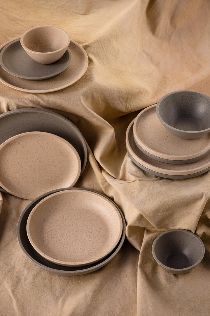 Round Plate - 280Mm, Clay from Luzerne. Sold in boxes of 3. Hospitality quality at wholesale price with The Flying Fork!