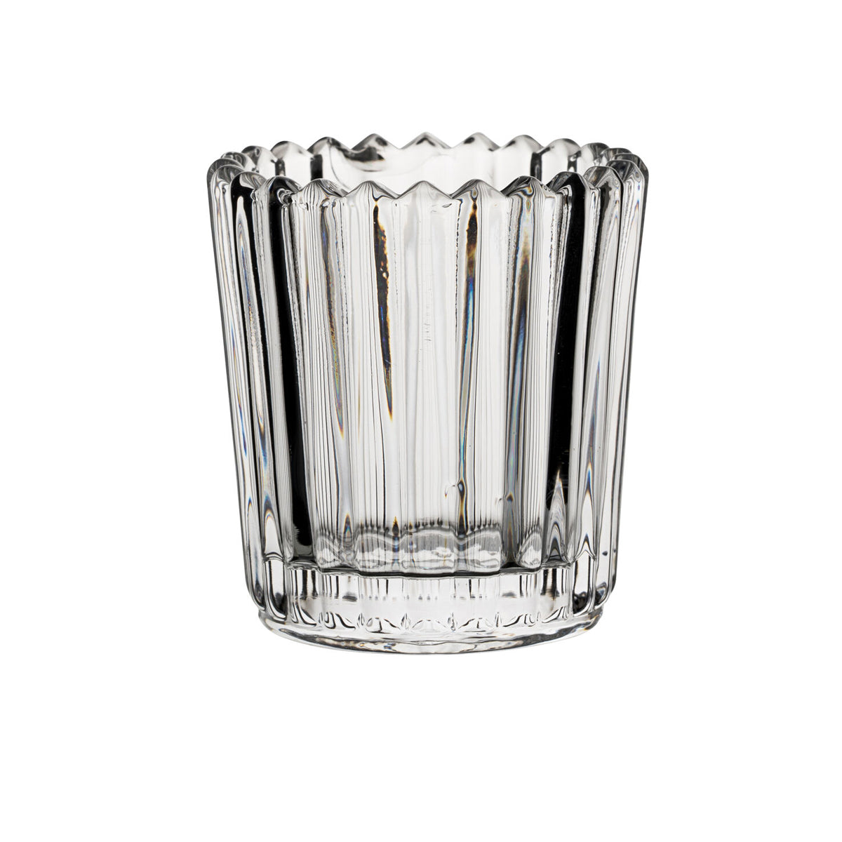 Ribbed Large Votive Clear from Utopia. Sold in boxes of 6. Hospitality quality at wholesale price with The Flying Fork!