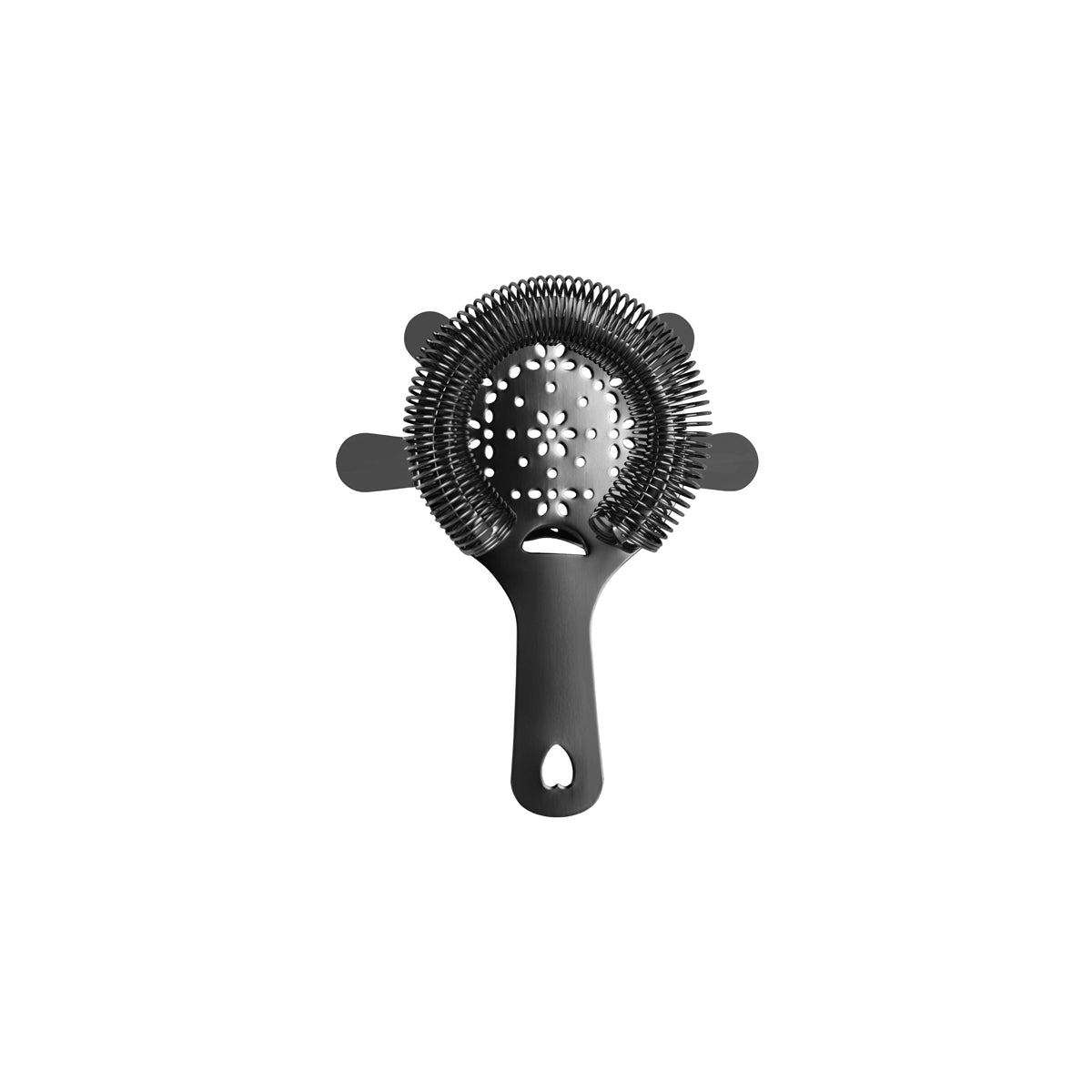 Hawthorn Strainer - Gun Metal from Zanzi. Packed in a gift box and sold in boxes of 1. Hospitality quality at wholesale price with The Flying Fork!