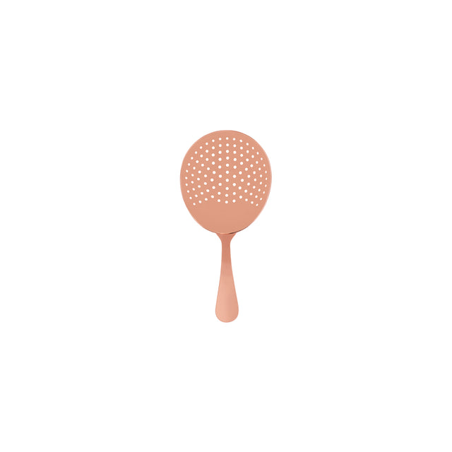 Club Julep Strainer - Rose Gold from Zanzi. Packed in a gift box and sold in boxes of 1. Hospitality quality at wholesale price with The Flying Fork!