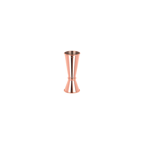 Tokyo Jigger - W/Curled Edge, Rose Gold, 15/30Ml from Zanzi. Packed in a gift box and sold in boxes of 1. Hospitality quality at wholesale price with The Flying Fork!