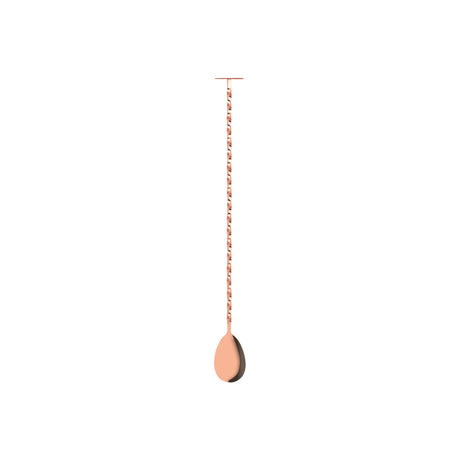 Tail Disk Bar Spoon - W/Muddler, Rose Gold from Zanzi. Packed in a gift box and sold in boxes of 1. Hospitality quality at wholesale price with The Flying Fork!