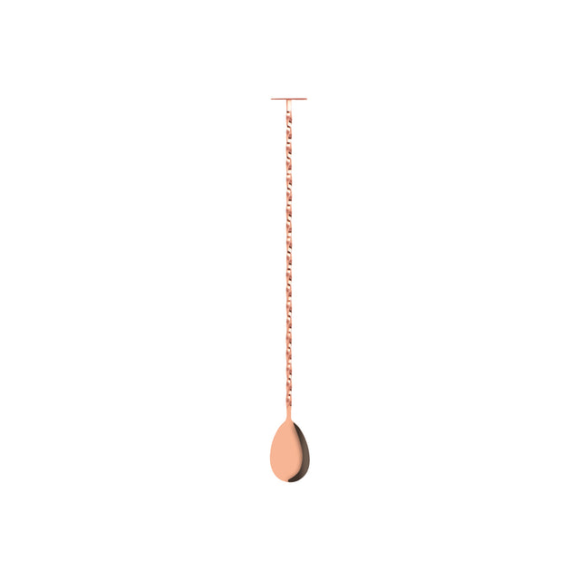 Tail Disk Bar Spoon - W/Muddler, Rose Gold from Zanzi. Packed in a gift box and sold in boxes of 1. Hospitality quality at wholesale price with The Flying Fork!