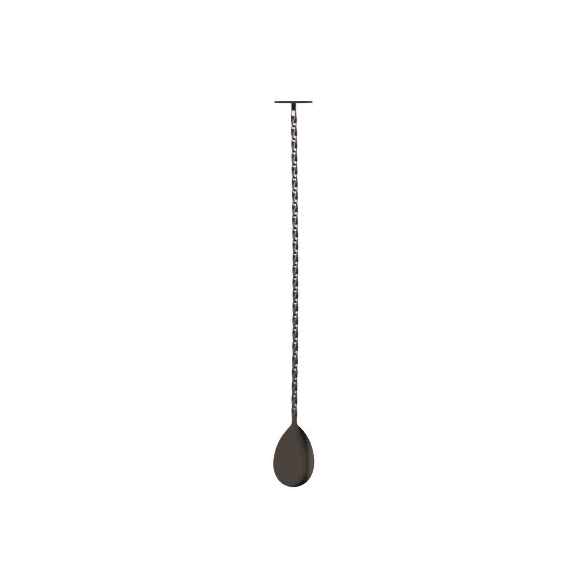 Tail Disk Bar Spoon - W/Muddler, Gun Metal from Zanzi. Packed in a gift box and sold in boxes of 1. Hospitality quality at wholesale price with The Flying Fork!