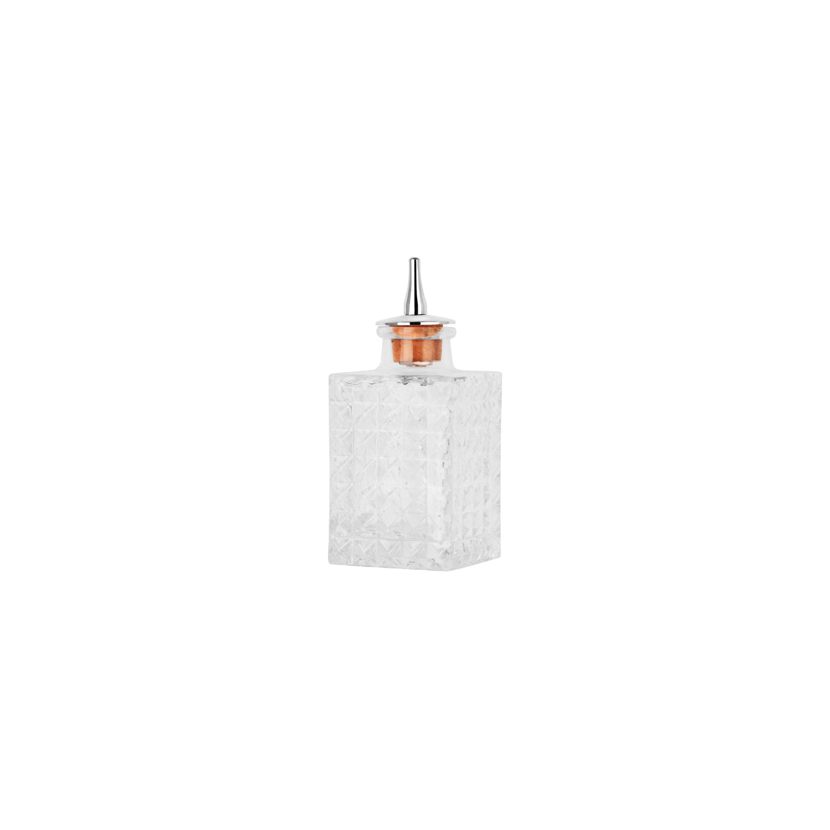 Square Bitters Bottle Glass - 90Ml from Zanzi. Packed in a gift box and sold in boxes of 1. Hospitality quality at wholesale price with The Flying Fork!