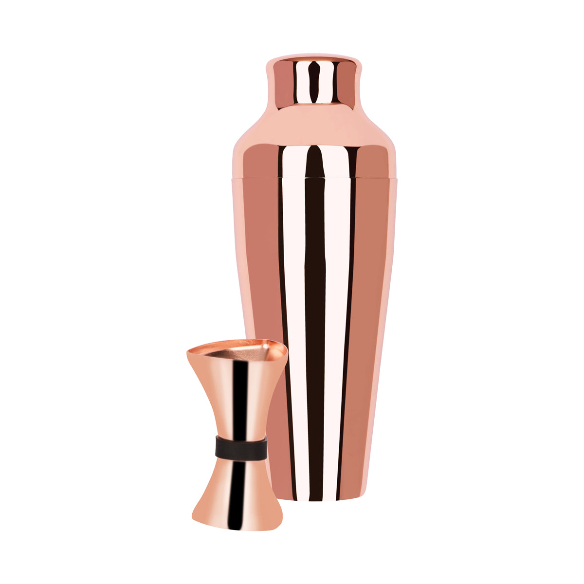 Cocktail Set - Rose Gold, 2Pc from Zanzi. Packed in a gift box and sold in boxes of 1. Hospitality quality at wholesale price with The Flying Fork!
