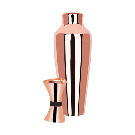 Cocktail Set - Rose Gold, 2Pc from Zanzi. Packed in a gift box and sold in boxes of 1. Hospitality quality at wholesale price with The Flying Fork!