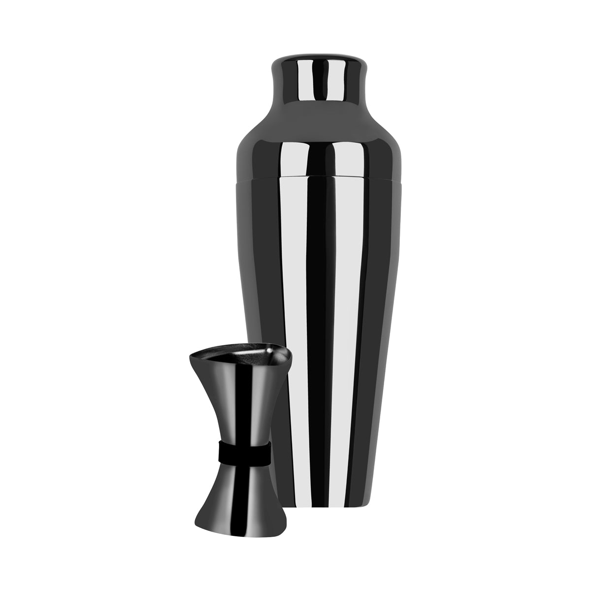 Cocktail Set - Gun Metal, 2Pc from Zanzi. Packed in a gift box and sold in boxes of 1. Hospitality quality at wholesale price with The Flying Fork!