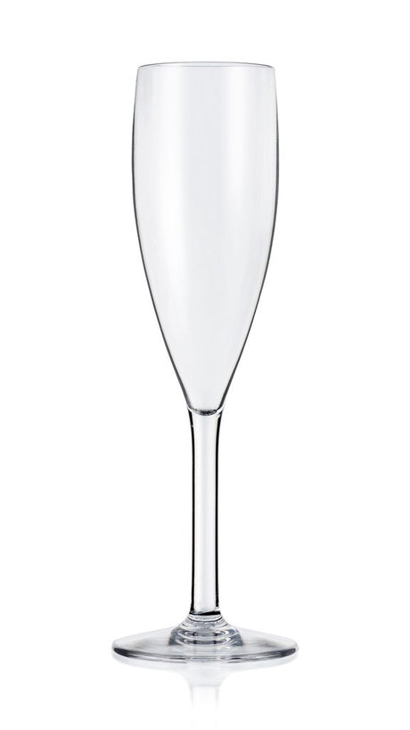 Palm Unbreakable Flute Glass - 200ml from Palm Products. made out of Tritan - BPA Free and sold in boxes of 4. Hospitality quality at wholesale price with The Flying Fork! 