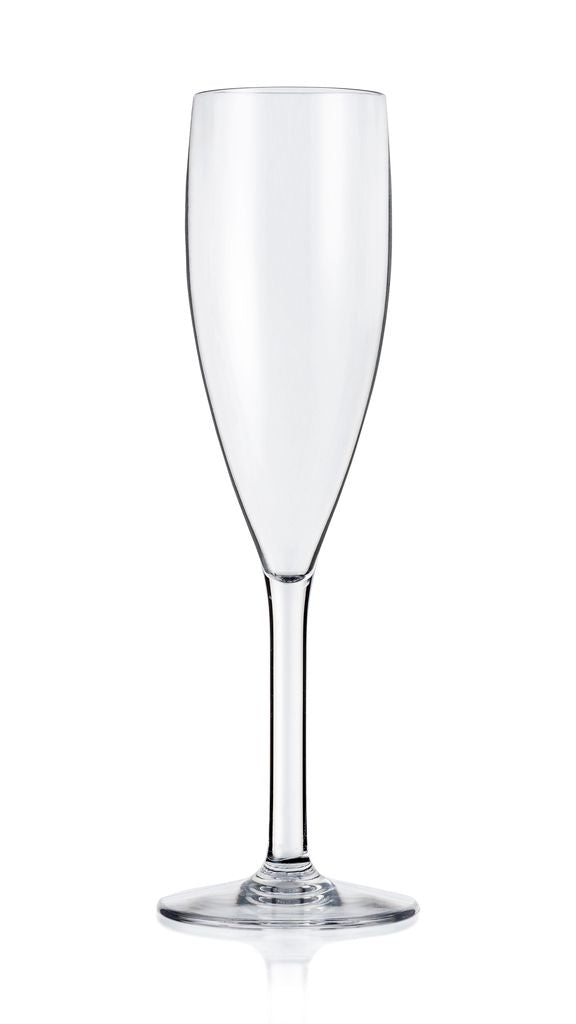 Palm Unbreakable Flute Glass - 200ml from Palm Products. made out of Tritan - BPA Free and sold in boxes of 4. Hospitality quality at wholesale price with The Flying Fork!