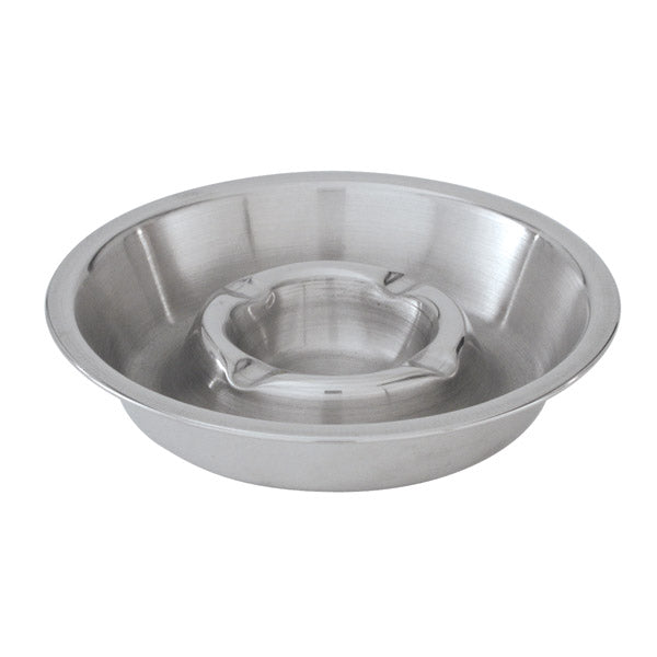 Ashtray - S-S, Double Well, 135mm from TheFlyingFork. Sold in boxes of 1. Hospitality quality at wholesale price with The Flying Fork!