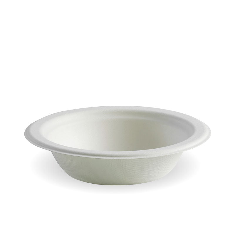 Biocane Bowl - No Lid, 12oz (Box of 1000) from BioPak. Compostable, made out of Sugarcane and sold in boxes of 1. Hospitality quality at wholesale price with The Flying Fork!
