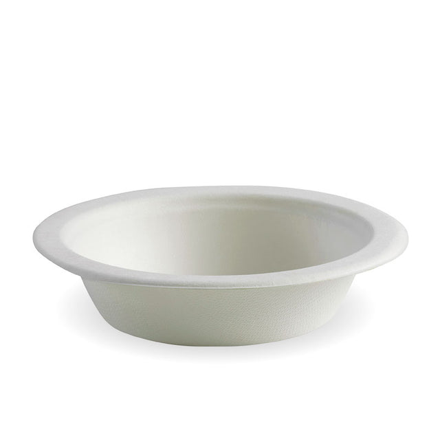 Biocane Bowl - No Lid, 16oz (Box of 1000) from BioPak. Compostable, made out of Sugarcane and sold in boxes of 1. Hospitality quality at wholesale price with The Flying Fork!