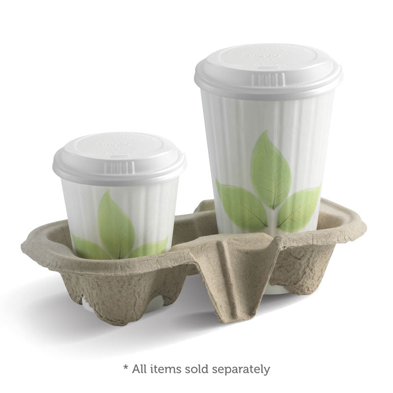 2-cup tray - natural - Carton of 500 units
