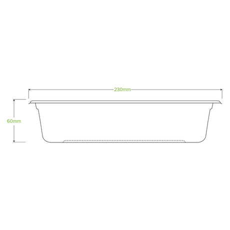 1,000ml tray - 230x130x60mm - natural - Carton of 500 units