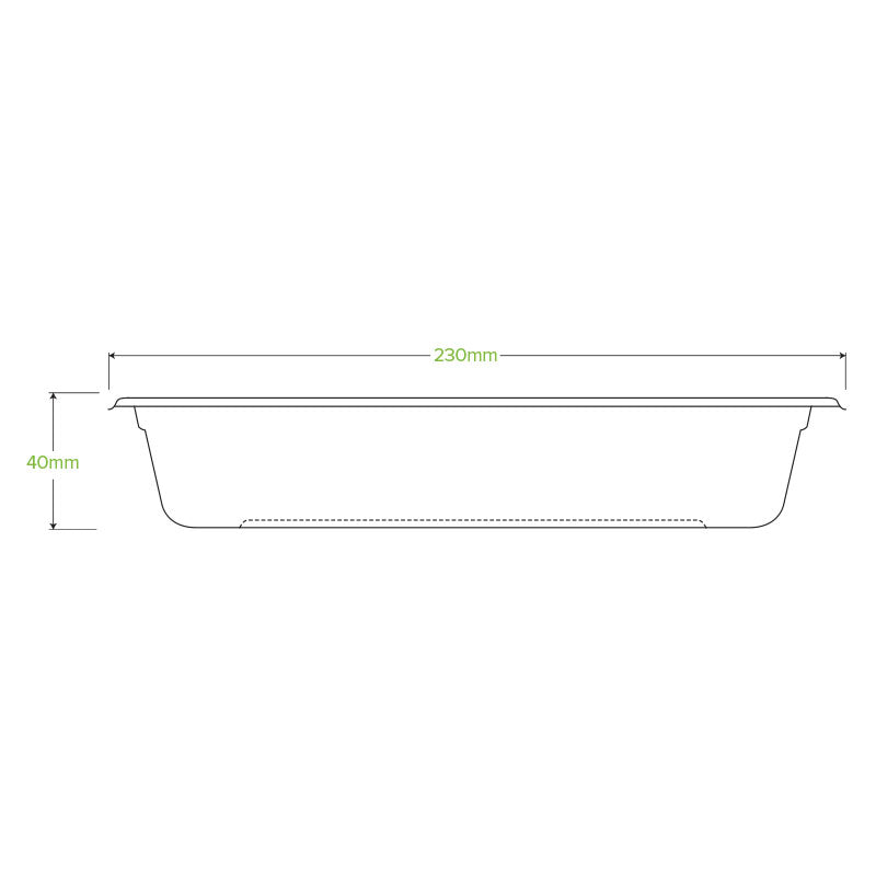 750ml tray - 230x130x40mm - natural - Carton of 500 units