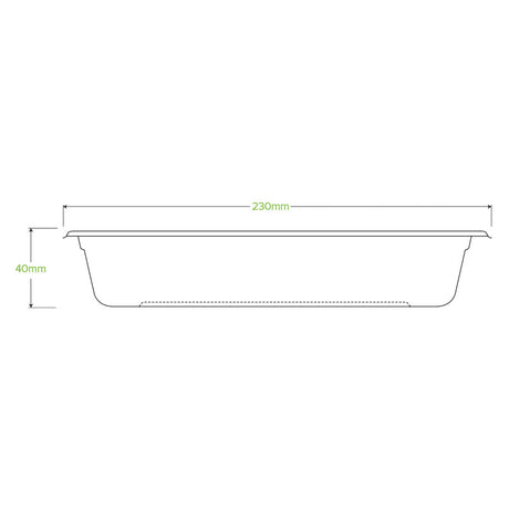 750ml tray - 230x130x40mm - natural - Carton of 500 units