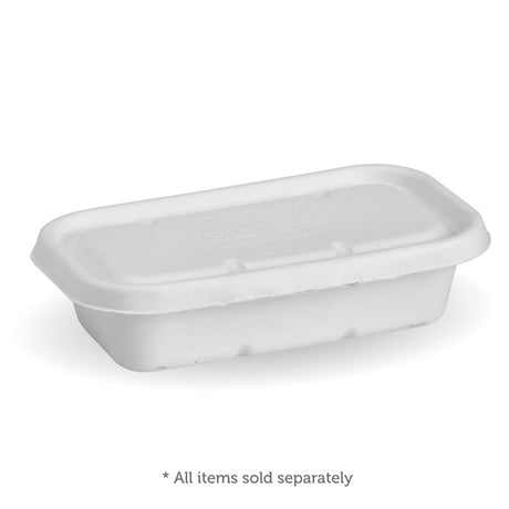 750 and 1,000ml base sugarcane lid - white - Carton of 500 units