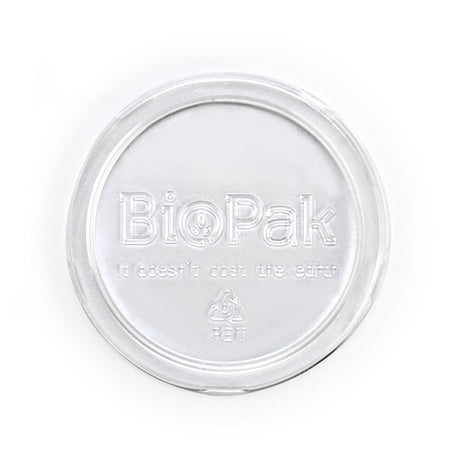 60ml sugarcane sauce cup PET flat lid with no hole - clear - Carton of 1000 units