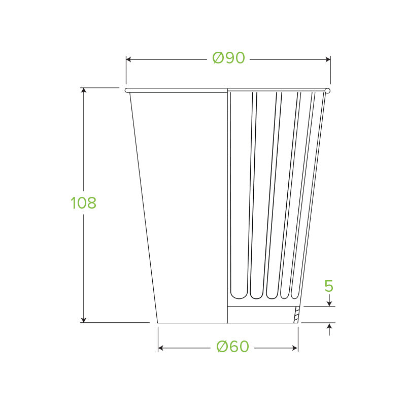 390ml (12oz) cup (fits large lids) - art series - Carton of 1000 units
