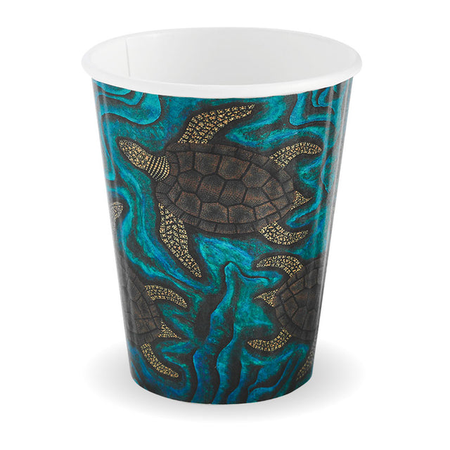 Biocup Double Wall - Indigenous Series, 12oz (Box of 1000) from BioPak. Compostable, made out of Paper and Bioplastic and sold in boxes of 1. Hospitality quality at wholesale price with The Flying Fork!