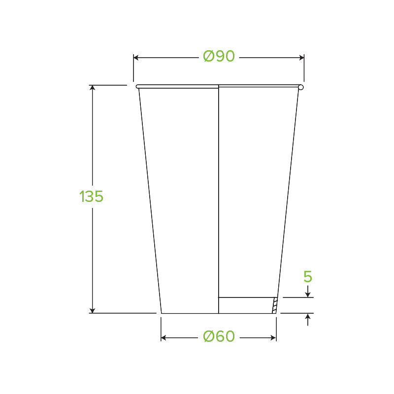 510ml (16oz) cup (fits large lids) - art series - Carton of 1000 units