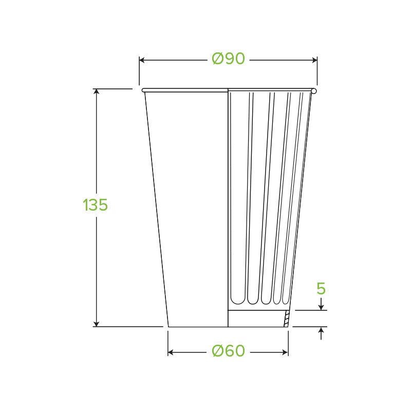 460ml (16oz) cup (fits large lids) - art series - Carton of 600 units