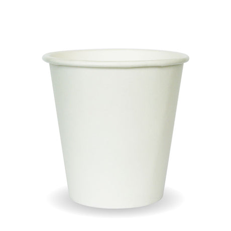 Biocup Single Wall - White, 6oz (Box of 1000) from BioPak. Compostable, made out of Paper and Bioplastic and sold in boxes of 1. Hospitality quality at wholesale price with The Flying Fork!
