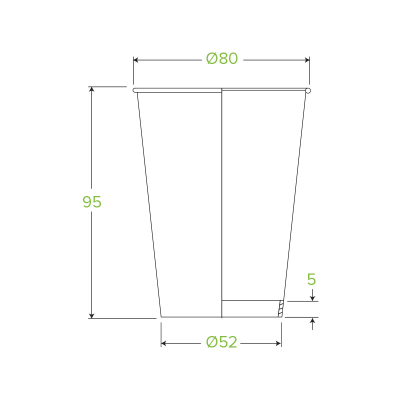 280ml / 8oz (80mm) Art Series Single Wall BioCup - art series - Carton of 1,000 units