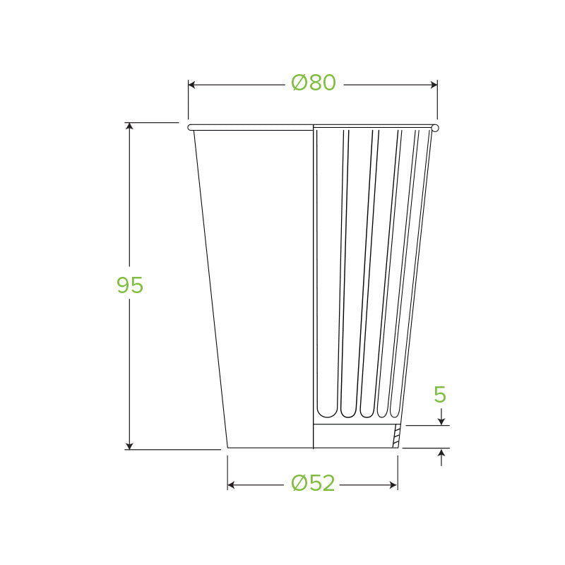 255ml / 8oz (80mm) Art Series Double Wall BioCup - 1,000/carton - art series - Carton of 1000 units
