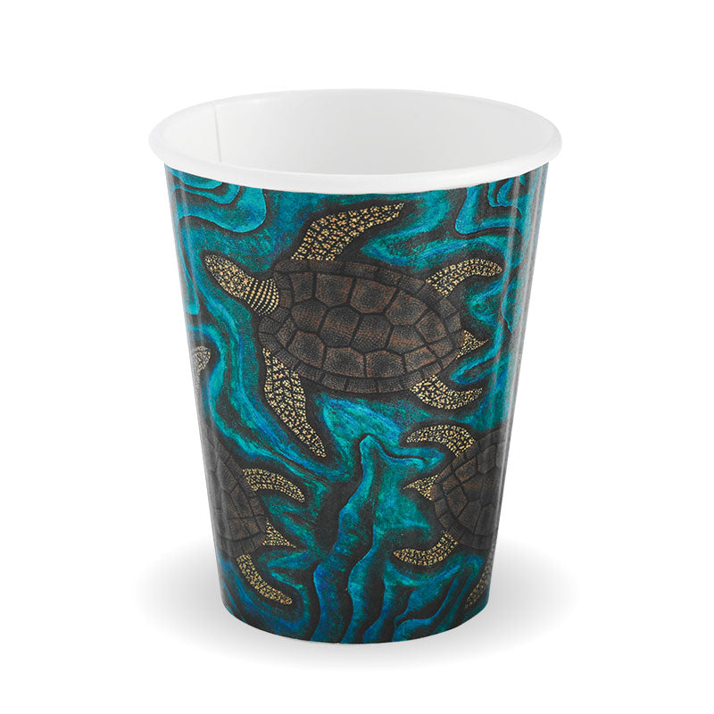 Biocup Double Wall - Indigenous Series, 8oz (Box of 1000) from BioPak. Compostable, made out of Paper and Bioplastic and sold in boxes of 1. Hospitality quality at wholesale price with The Flying Fork!