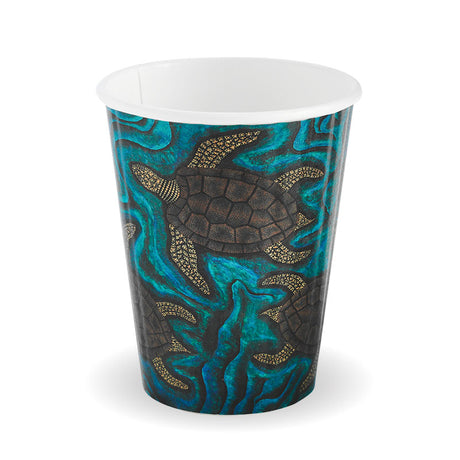 Biocup Double Wall - Indigenous Series, 8oz (Box of 1000) from BioPak. Compostable, made out of Paper and Bioplastic and sold in boxes of 1. Hospitality quality at wholesale price with The Flying Fork!