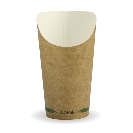 Chip Biocup - Kraft, 16oz (Box of 1000) from BioPak. Compostable, made out of Paper and sold in boxes of 1. Hospitality quality at wholesale price with The Flying Fork!