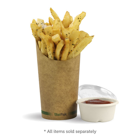 Medium chip cup - FSC Mix - printed kraft-look - Carton of 1000 units