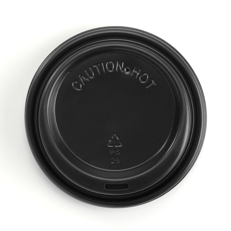 90mm PS large lid - fits all 90mm cups - black - Carton of 1,000 units