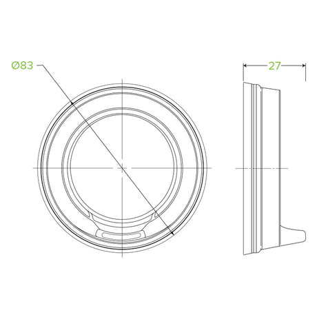 80mm PS small sipper lid - fits all 80mm cups - white - Carton of 1000 units