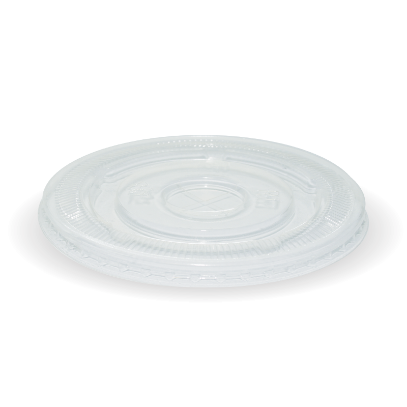 PLA Lid with x-Slot - Clear, to fit Cold Paper Cups (Box of 2000) from BioPak. Compostable, made out of Bioplastic and sold in boxes of 1. Hospitality quality at wholesale price with The Flying Fork!