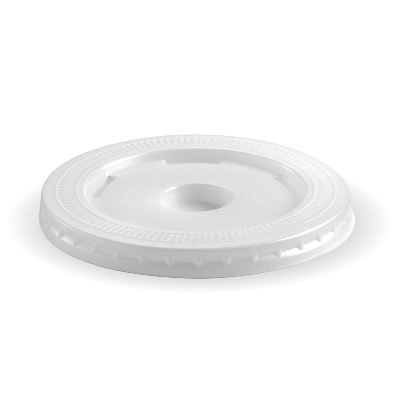 PS Lid with x-Slot - Opaque, to fit Cold Paper Cups (Box of 2000) from BioPak. Compostable, made out of Bioplastic and sold in boxes of 1. Hospitality quality at wholesale price with The Flying Fork!