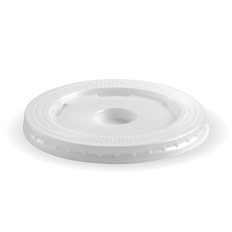 PS Lid with x-Slot - Opaque, to fit Cold Paper Cups (Box of 2000) from BioPak. Compostable, made out of Bioplastic and sold in boxes of 1. Hospitality quality at wholesale price with The Flying Fork!