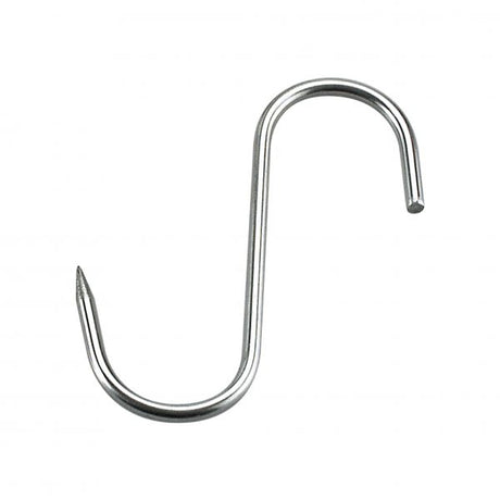 1 Point Fixed Hook - 160x6mm from Inox Macel. made out of Stainless Steel and sold in boxes of 10. Hospitality quality at wholesale price with The Flying Fork!