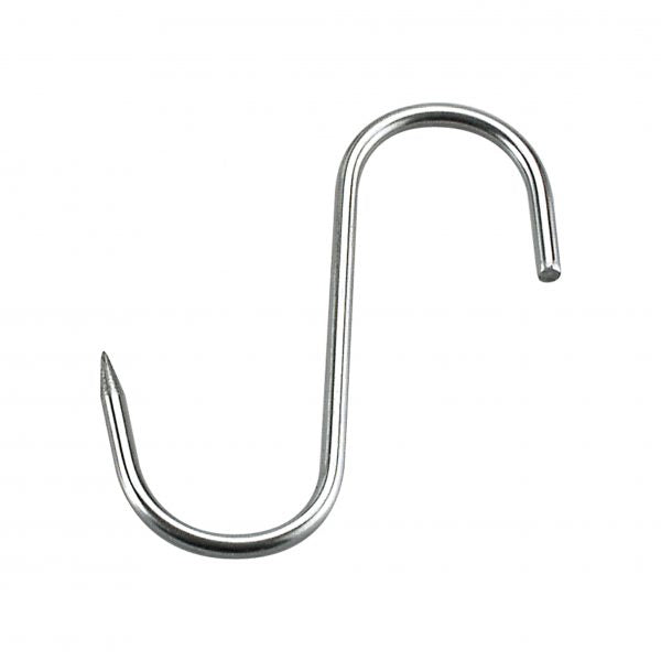 1 Point Fixed Hook - 180x8mm from Inox Macel. made out of Stainless Steel and sold in boxes of 10. Hospitality quality at wholesale price with The Flying Fork!